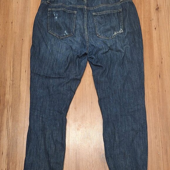 Else Denim Distressed Boyfriend Jeans - Dark Wash - Picture 3 of 6